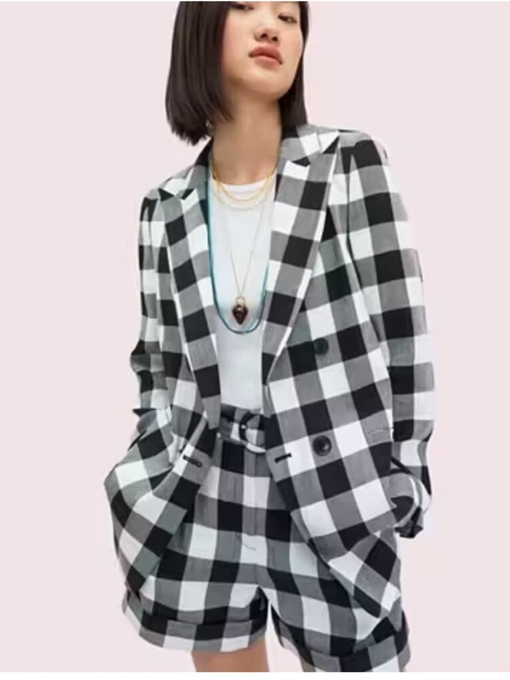 Kate spade size 12 blazer gingham plaid